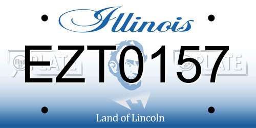 EZT0157 Illinois License Plate