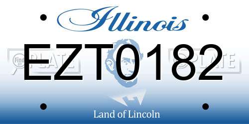 EZT0182 Illinois License Plate