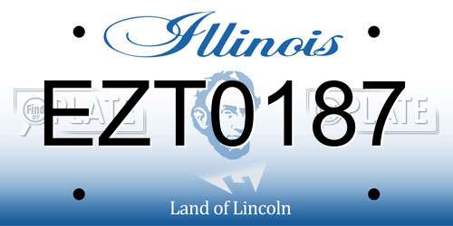 EZT0187 Illinois License Plate