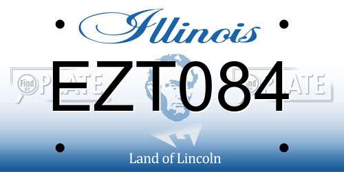 EZT084 Illinois License Plate