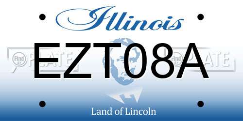 EZT08A Illinois License Plate
