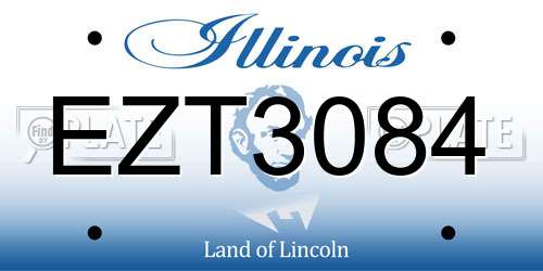 EZT3084 Illinois License Plate