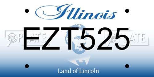EZT525 Illinois License Plate