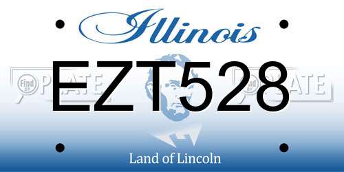 EZT528 Illinois License Plate
