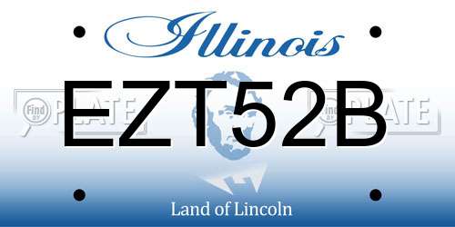 EZT52B Illinois License Plate