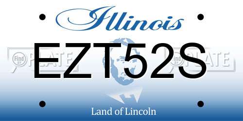 EZT52S Illinois License Plate