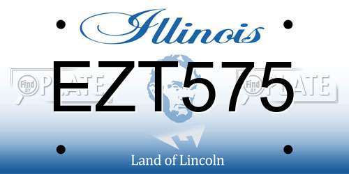 EZT575 Illinois License Plate