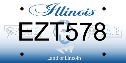EZT578 Illinois License Plate