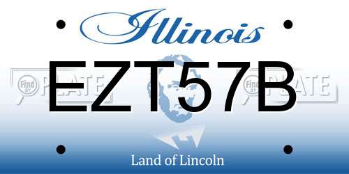 EZT57B Illinois License Plate