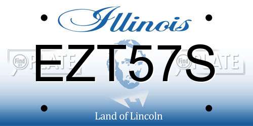 EZT57S Illinois License Plate