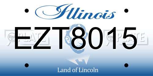 EZT8015 Illinois License Plate