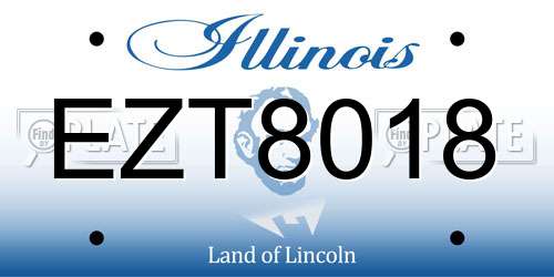 EZT8018 Illinois License Plate
