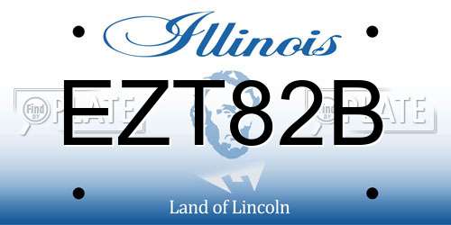 EZT82B Illinois License Plate