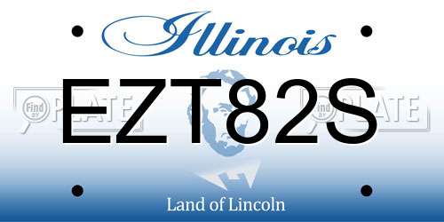 EZT82S Illinois License Plate