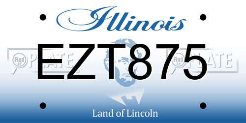 EZT875 Illinois License Plate