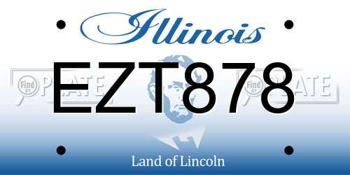 EZT878 Illinois License Plate
