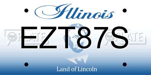 EZT87S Illinois License Plate