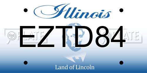 EZTD84 Illinois License Plate