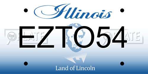 EZTO54 Illinois License Plate