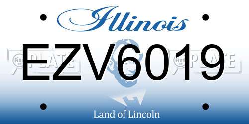 EZV6019 Illinois License Plate