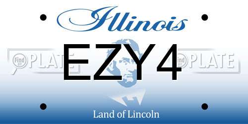 EZY4 Illinois License Plate