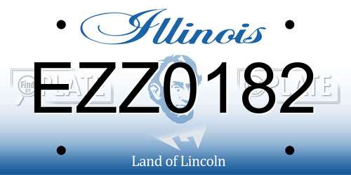 EZZ0182 Illinois License Plate