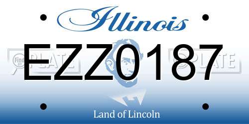 EZZ0187 Illinois License Plate
