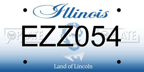 EZZ054 Illinois License Plate