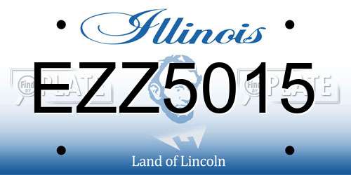 EZZ5015 Illinois License Plate