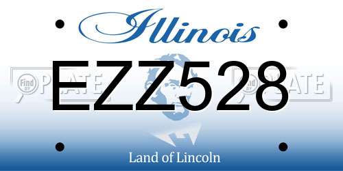EZZ528 Illinois License Plate
