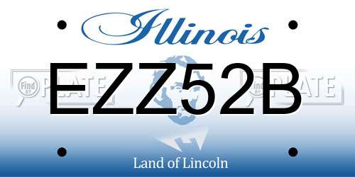EZZ52B Illinois License Plate