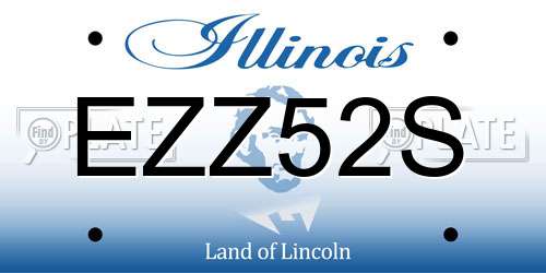 EZZ52S Illinois License Plate
