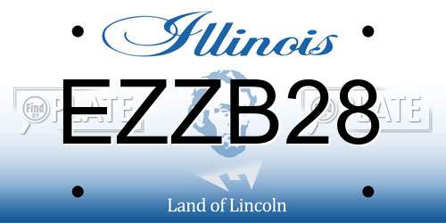 EZZB28 Illinois License Plate