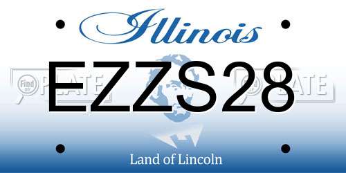 EZZS28 Illinois License Plate