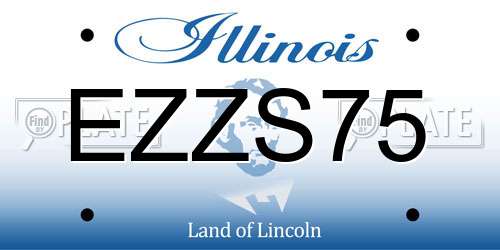 EZZS75 Illinois License Plate