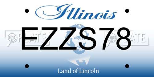 EZZS78 Illinois License Plate