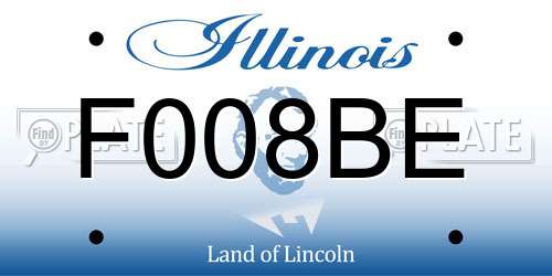 F008BE Illinois License Plate