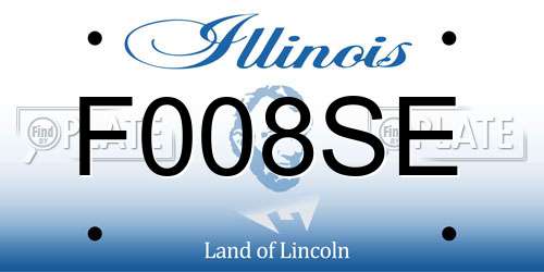 F008SE Illinois License Plate