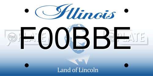 F00BBE Illinois License Plate