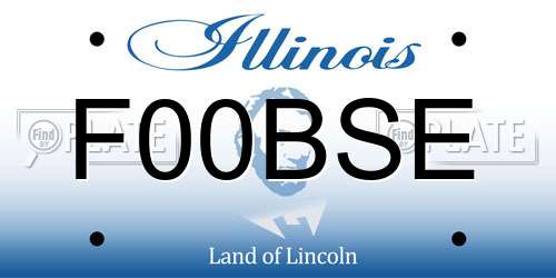 F00BSE Illinois License Plate