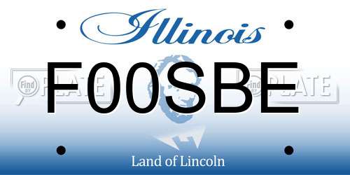 F00SBE Illinois License Plate