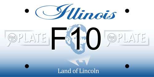 F10 Illinois License Plate