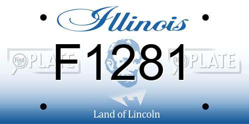 F1281 Illinois License Plate