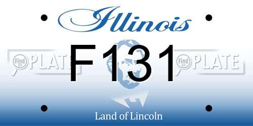 F131 Illinois License Plate