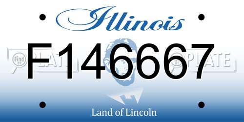F146667 Illinois License Plate