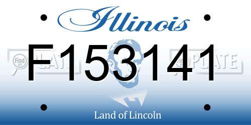 F153141 Illinois License Plate