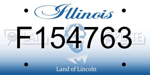 F154763 Illinois License Plate
