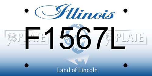 F1567L Illinois License Plate