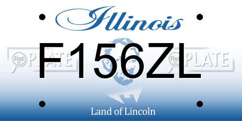 F156ZL Illinois License Plate