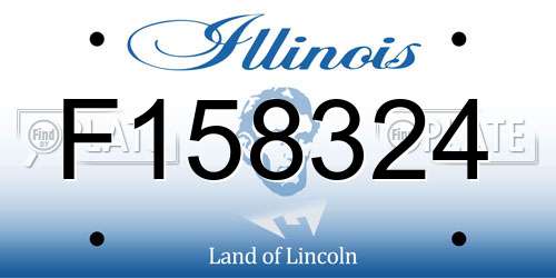 F158324 Illinois License Plate